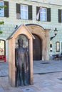 Soldier sculpture on square