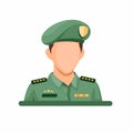 Army military uniform male figure character illustration vector