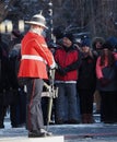 Soldier Standing At Cenotaph For Remembrance Day
