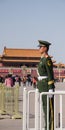 Soldier stands guard at Tiananmen,beijing Royalty Free Stock Photo