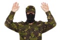 Soldier surrenders Royalty Free Stock Photo