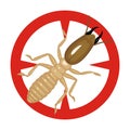 Soldier termite vector icon.Cartoon vector icon isolated on white background soldier termite.