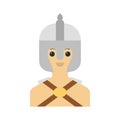 Soldier vector flat color icon Royalty Free Stock Photo