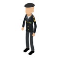 Soldier veteran icon, isometric 3d style