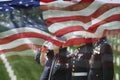 Soldier and Veteran salute fallen comrades