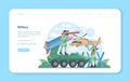 Soldier web banner or landing page. Millitary force employee