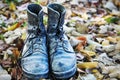 Soldiers boots of the army of Israel. Concept: Soldiers Tzahal - IDF Royalty Free Stock Photo