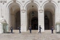 Soldiers Changing Guard at Portuguese Parliament Royalty Free Stock Photo