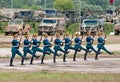 Soldiers demonstrate ceremonial movements