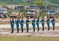 Soldiers demonstrate ceremonial movements