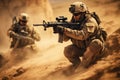 Soldiers in the Dirt, A Glimpse Into the Lives of Dedicated Service Members, United States Marine Corps Special forces soldiers in Royalty Free Stock Photo