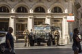 Soldiers guarding the streets in Rome