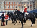 Soldiers on Horseback Horse guards Parade London England Royalty Free Stock Photo