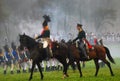 Soldiers on horses at Borodino reenactment 2012