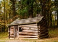 Soldiers\' Hut, log cabin, at Morristown National Historical Park, USA Royalty Free Stock Photo