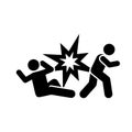 Soldiers, injured, wounded, blood, bomb pictogram icon