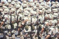 Soldiers Marching in Desert Storm Victory Parade, Washington, D.C. Royalty Free Stock Photo