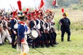 Soldiers marching with guns. Royalty Free Stock Photo