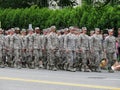 Soldiers Marching at the Memorial Day Parade