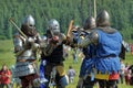 Soldiers of the Middle Ages Royalty Free Stock Photo