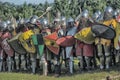 Soldiers of the Middle Ages Royalty Free Stock Photo