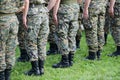 Soldiers with military camouflage