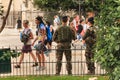 Soldiers monitor and protect tourists as part of the plan