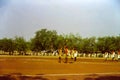 Soldiers of the newly formed Ghana Regiment on parade on Independence Day in Accra, Ghana