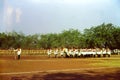 Soldiers of the newly formed Ghana Regiment on parade on Independence Day in Accra, Ghana