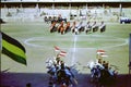 Soldiers of the newly formed Ghana Regiment on parade on Independence Day in Accra, Ghana