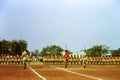 Soldiers of the newly formed Ghana Regiment on parade on Independence Day in Accra, Ghana