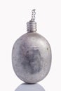 Soldiers old flask isolate on white background Royalty Free Stock Photo