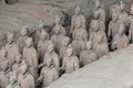 Soldiers in the Pit 1 of the Army of Terracotta Warriors near Xi& x27;an, Shaanxi province, Chi
