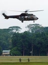 Soldiers Rappelling from Helicopter