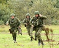 Soldiers in russia's military exercises.