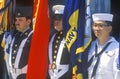 Soldiers and Sailor Holding Flags