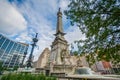 The Soldiers and Sailors Monument in downtown Indianapolis, Indiana