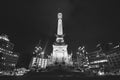 The Soldiers and Sailors Monument at night in downtown Indianapolis, Indiana Royalty Free Stock Photo