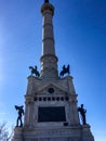 Soldiers and Sailors Monument outside Iowa capitol building