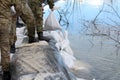 Soldiers building sandbags flood protection