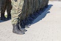 Soldiers standing in a row Royalty Free Stock Photo