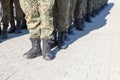 Soldiers standing in a row Royalty Free Stock Photo