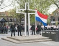 Soldiers standing to attention on Remembrance day