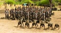 Soldiers during training