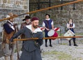 Soldiers of the Venetian Army at the Seventeenth Century Historical Reenactment in Gorizia Royalty Free Stock Photo