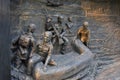 Soldiers war sculpture wall relief at Museum - National War Memorial Southern Command Pune