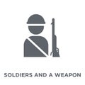 Soldiers and a weapon icon from Army collection.