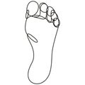 Sole of Foot Continuous Line Drawing