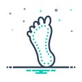 Mix icon for Sole, foot and human