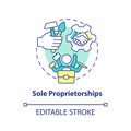 Sole proprietorships concept icon